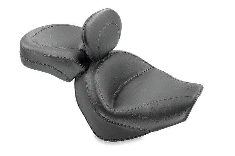 Mustang Motorcycle 79411 - Mustang 05-09 Suzuki Boulevard C90, C90T Standard Touring 2PC Seat w/Driver Backrest - Black