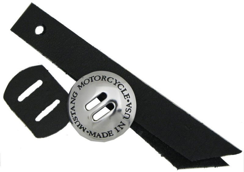 Mustang Motorcycle 78024 - Mustang Concho Kit Large (41mm) with Leather Strip Hardware