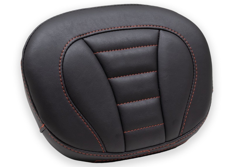 Mustang Motorcycle 79015AB - Mustang 08-21 Harley Rd King, 08-23 Street Glide Trike Sissy Bar Pad Deluxe(12 inch x 9 inch)- Black