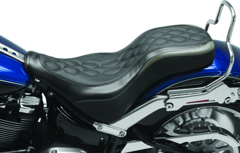 Mustang Motorcycle 79743 - Mustang 11-13 Harley Blackline,12-17 Slim/Slim S Wide Vint Touring Recessed Passenger Seat - Black