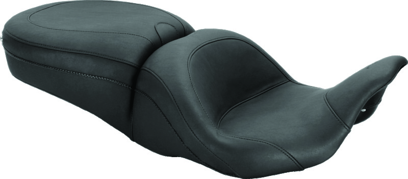 Mustang Motorcycle 79700 - Mustang 08-21 Harley Electra Glide, Rd Glide, Rd King, Str Glide Lowdown Touring 1PC Seat - Black