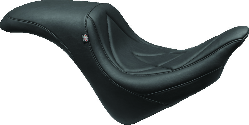 Mustang Motorcycle 79533 - Mustang 06-17 Harley Softail Wide Tire (200mm) Wide Touring Recessed Passenger Seat w/Studs - Black