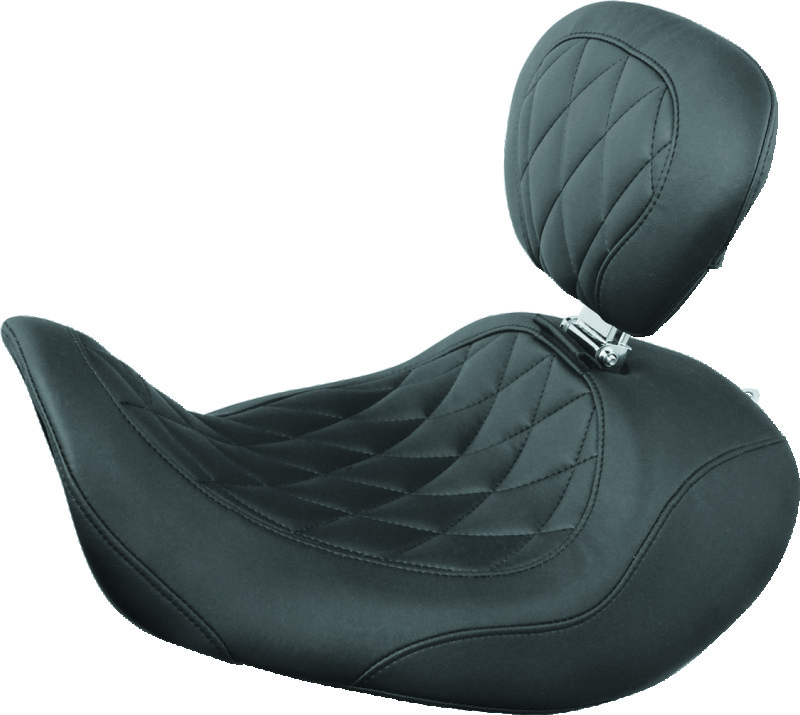 Mustang Motorcycle 79571 - Mustang 09-17 Yamaha V-Star 950, 950 Tourer Std Touring 2PC Seat w/Driver Backrest - Black Mustang Motorcycle 79571 - Mustang 09-17 Yamaha V-Star 950, 950 Tourer Std Touring 2PC Seat w/Driver Backrest - Black