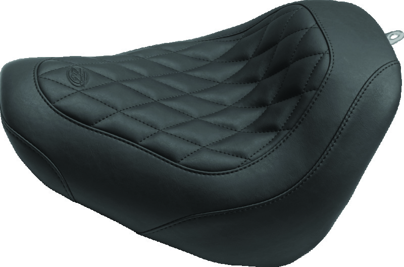 Mustang Motorcycle 83017 - Mustang 18-21 Harley Fat Bob Wide Tripper Solo Seat Diamond Stitch - Black