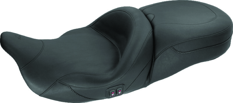 Mustang Motorcycle 79640 - Mustang 08-21 Harley Electra Glide, Rd Glide, Rd King, Str Glide Touring Heated 1PC Seat - Black