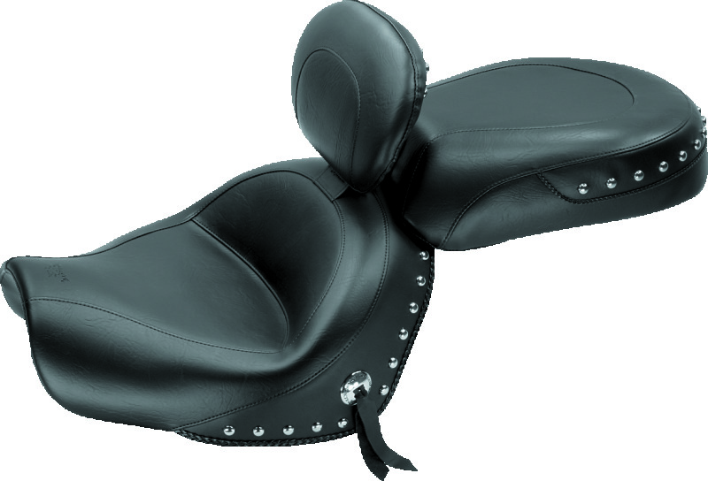 Mustang Motorcycle 79570 - Mustang 09-17 Yamaha V-Star 950, 950 Tourer Std Touring 2PC Seat w/Driver Backrest Studs - Black Mustang Motorcycle 79570 - Mustang 09-17 Yamaha V-Star 950, 950 Tourer Std Touring 2PC Seat w/Driver Backrest Studs - Black