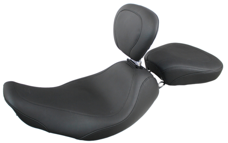 Mustang Motorcycle 79693 - Mustang 97-07 Harley Rd King, 06-07 Str Glide, 00-05 Eagle Wide Tripper Solo Seat w/DBR - Black