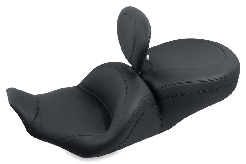 Mustang Motorcycle 79672 - Mustang 97-07 Harley Rd King,06-07 Str Glide,00-05 Eagle Lowdown Touring 1PC Seat w/DBR - Black