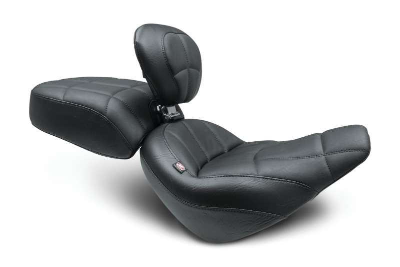 Mustang Motorcycle 79495 - Mustang 18-21 Harley Street Bob Standard Touring Recessed Pass Seat - Black