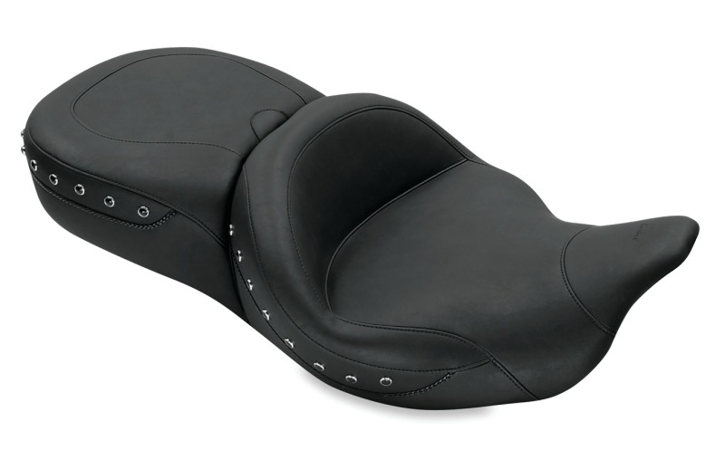Mustang Motorcycle 79547 - Mustang 08-21 Harley Electra Glide,Rd Glide,Rd King,Str Glide Super Tour 1PC Seat Blk Pearls - Black