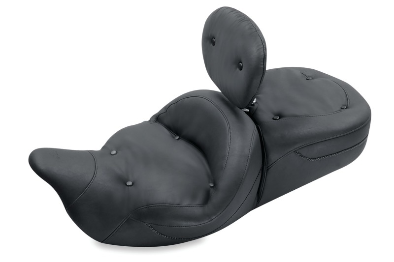 Mustang Motorcycle 79558 - Mustang 08-21 Harley Electra Glide Std, Rd Glide, Rd King, Str Glide Touring 1PC Seat-Black