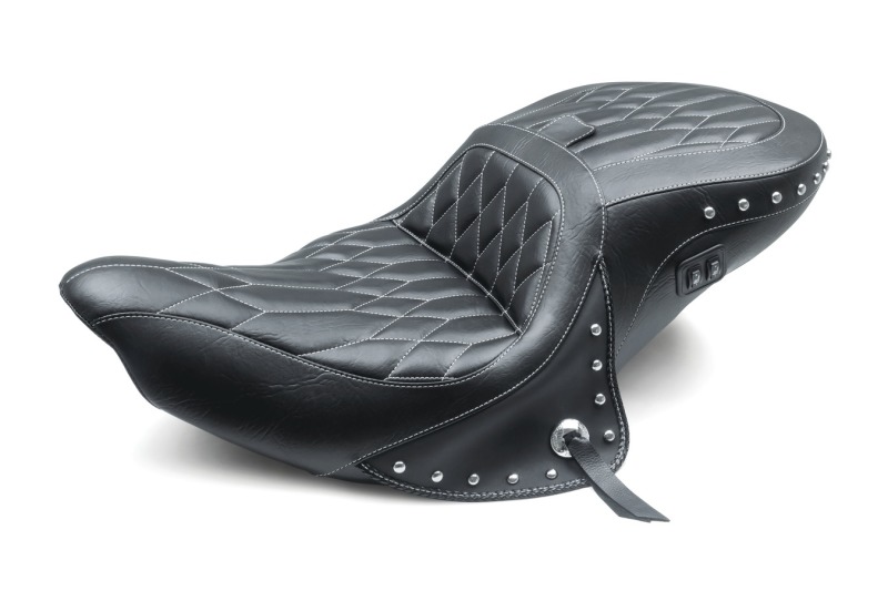 Mustang Motorcycle 79664WT - Mustang 14-21 Indian Chieftain, Chief, Dark Horse, Roadmaster, Spfld Touring 1PC Seat - Black