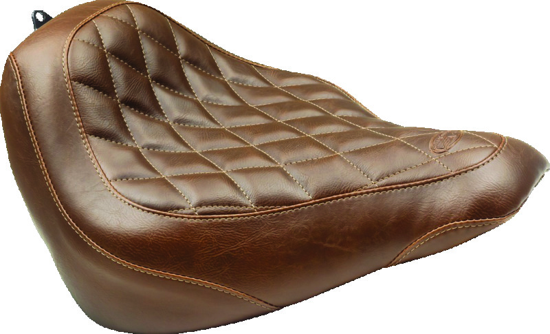 Mustang Motorcycle 83053 - Mustang 18-21 Harley Softail Slim Wide Tripper Solo Seat Diamond Stitch - Brown