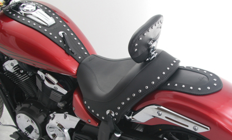 Mustang Motorcycle 93222 - Mustang 11-17 Yamaha Stryker Cruise Tank Bib w/Studs - Black