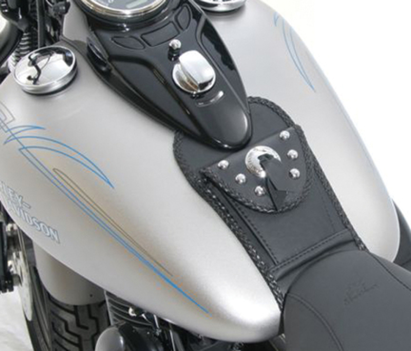Mustang Motorcycle 93349 - Mustang 08-13 Harley FLSTB Softail Tank Bib w/Studs - Black Mustang Motorcycle 93349 - Mustang 08-13 Harley FLSTB Softail Tank Bib w/Studs - Black