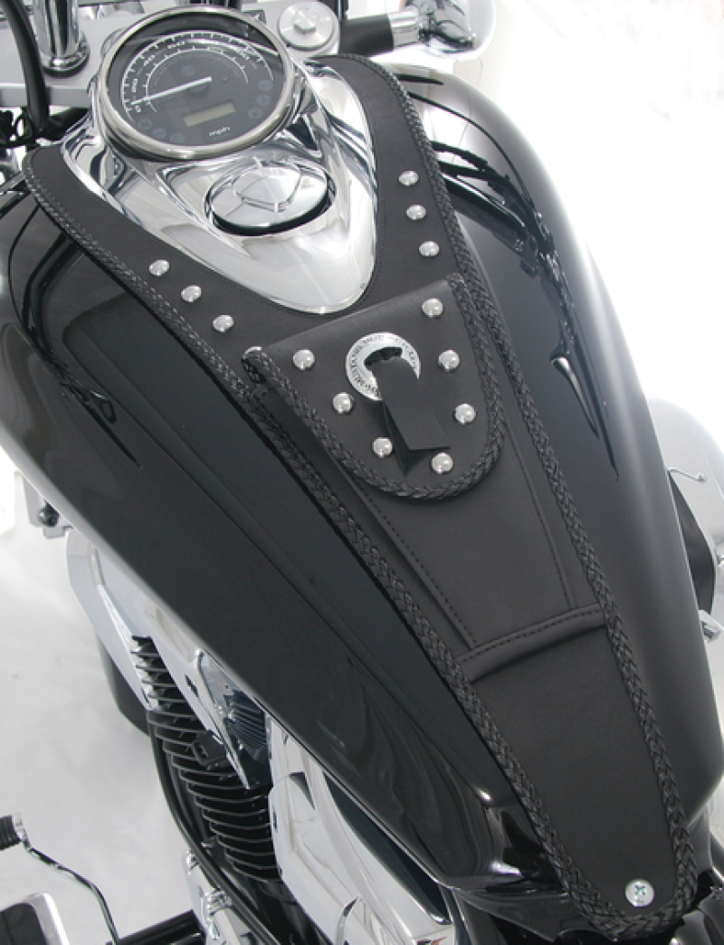 Mustang Motorcycle 93351 - Mustang 10-14 Honda VT1300C Cruiser Tank Bib w/Studs - Black