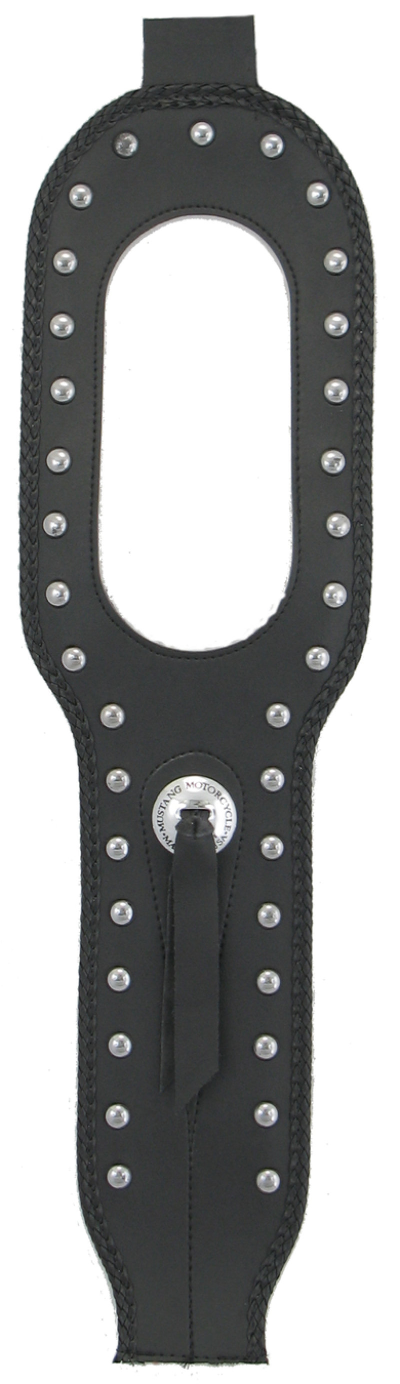 Mustang Motorcycle 93122 - Mustang 91-03 Harley Dyna Tank Bib w/Studs - Black