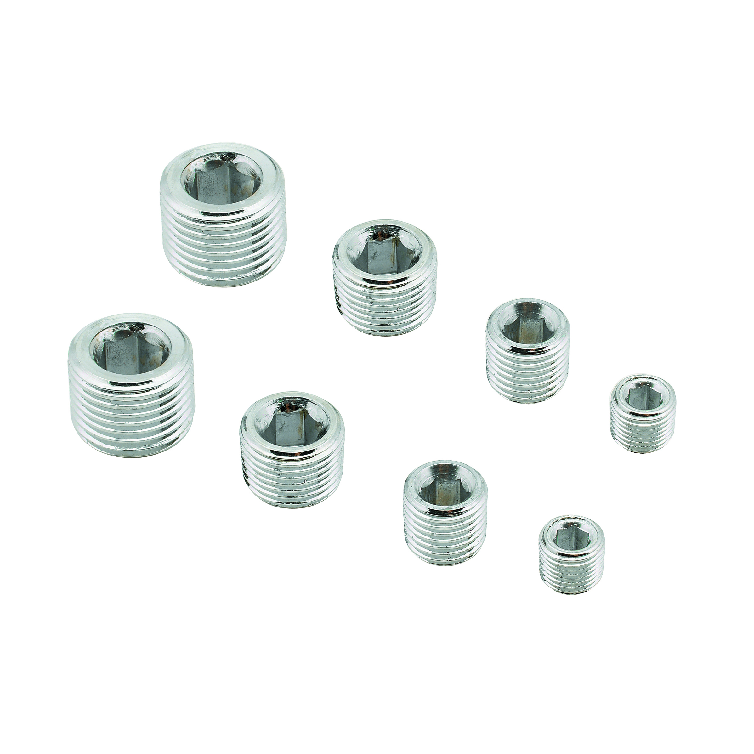 Mr. Gasket 6352G - Chrome Plated Pipe Plug Set Mr. Gasket 6352G - Chrome Plated Pipe Plug Set