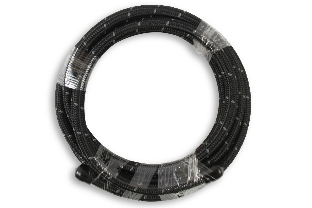 Mr. Gasket 840306 - Black Nylon Braided Hose 6 AN - 3 Feet