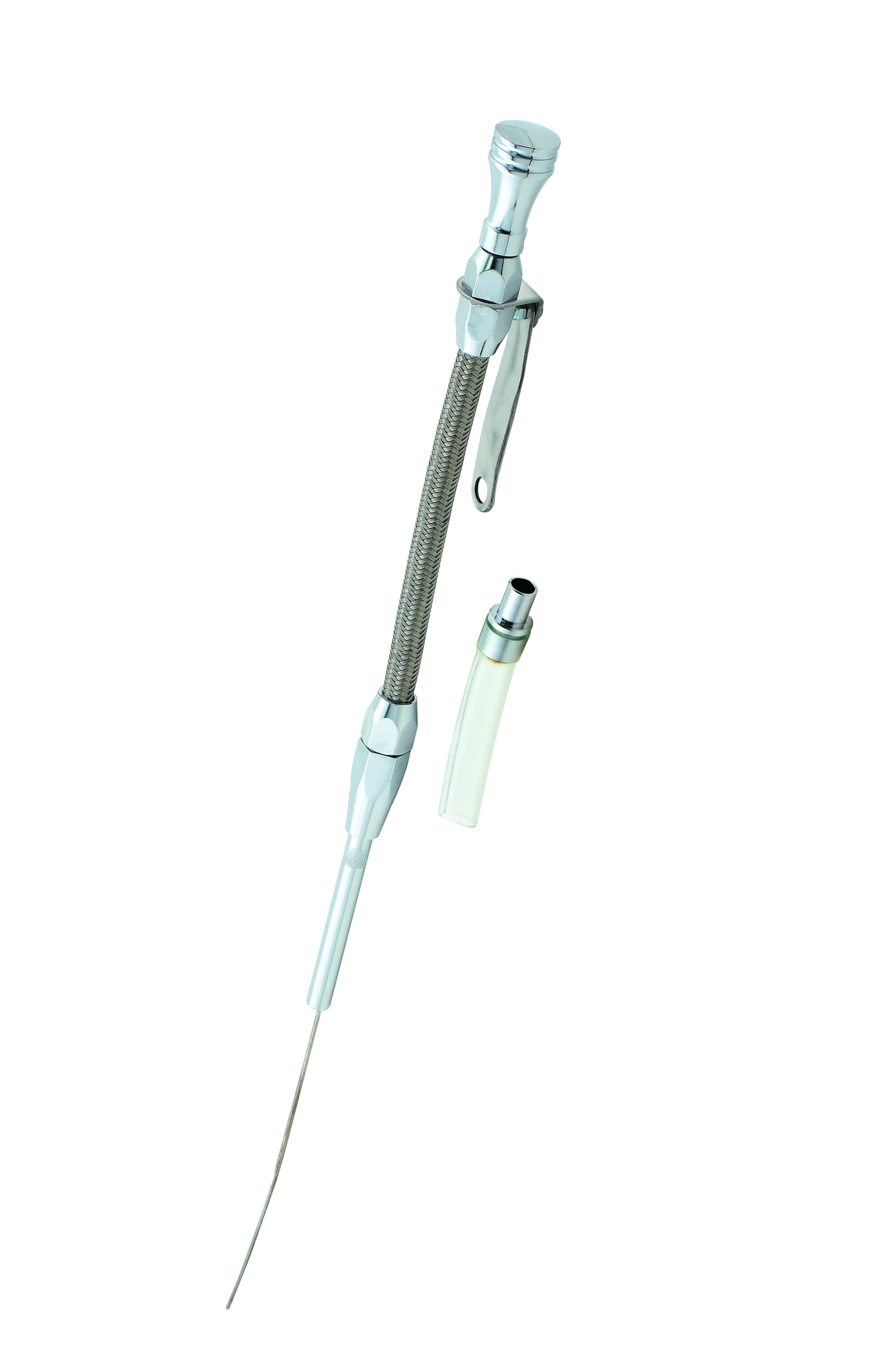 Mr. Gasket 9705G - Engine Oil Dipstick & Tube - Braided Stainless Steel Mr. Gasket 9705G - Engine Oil Dipstick & Tube - Braided Stainless Steel
