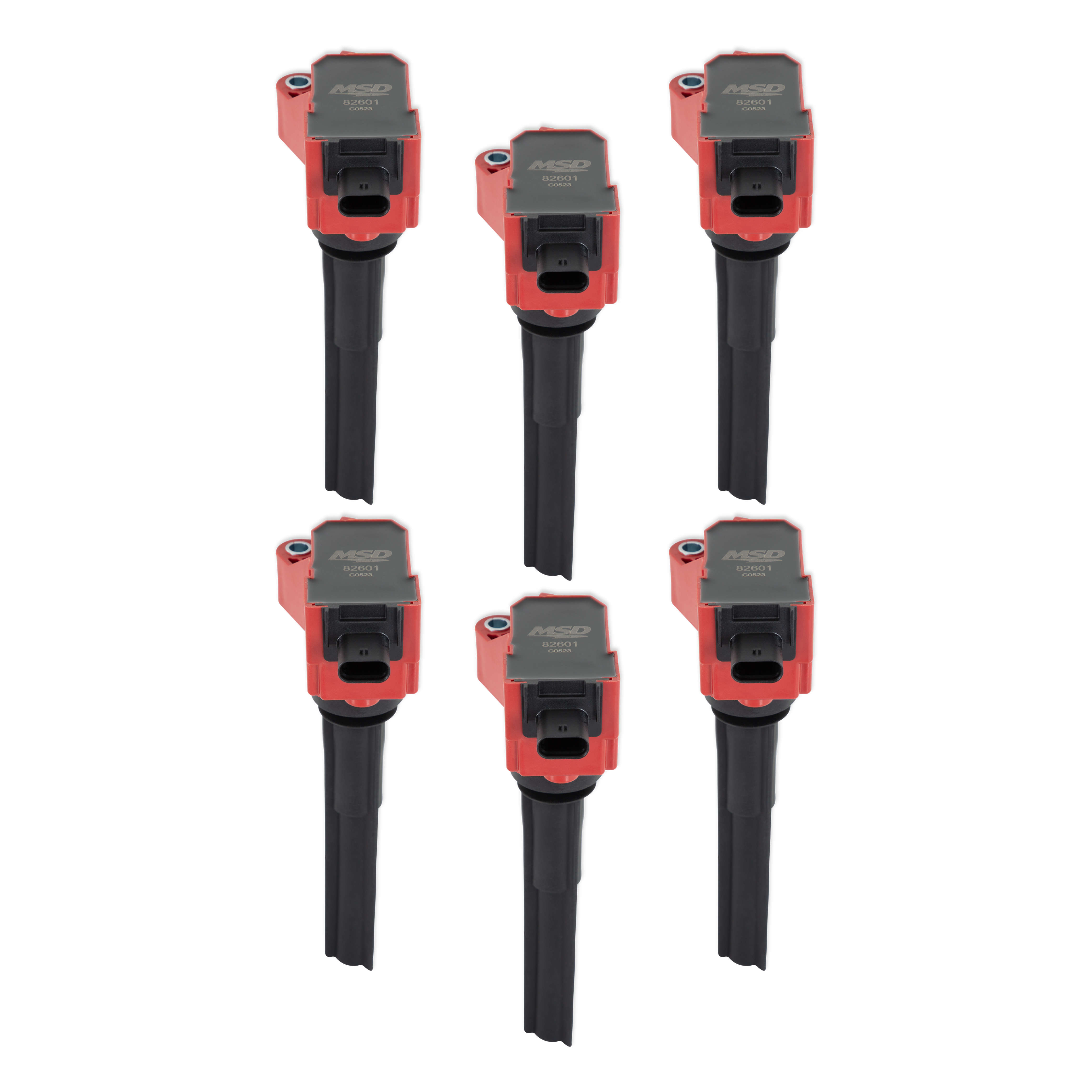 MSD 826016 - Ignition Coil - Ford EcoBoost - 2.7L / 3.0L V6 - Red - 6-Pack