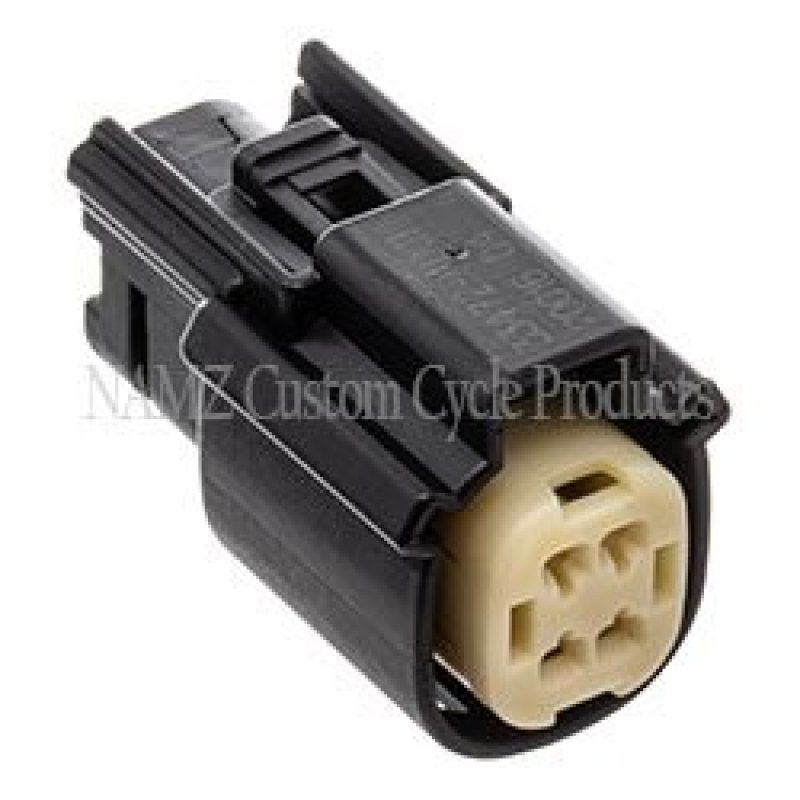 NAMZ NM-33472-4001 - 07-23 V-Twin Molex MX-150 4-Position Female Connector - Black (HD 72177-07BK)
