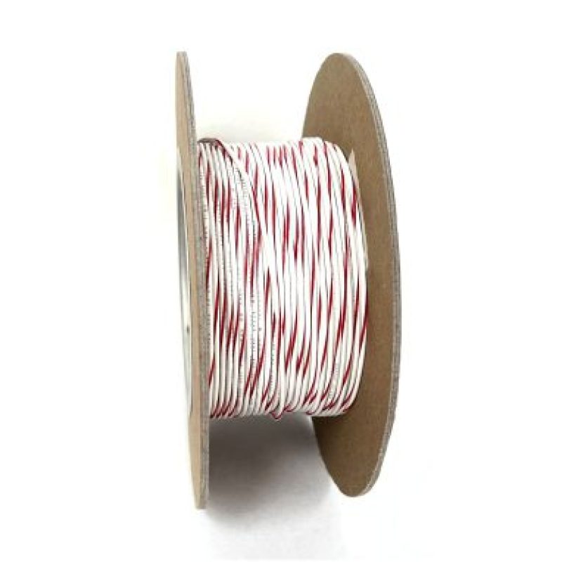 NAMZ NWR-92-100-20 - OEM Color Primary Wire 100ft. Spool 20g - White/Red Stripe