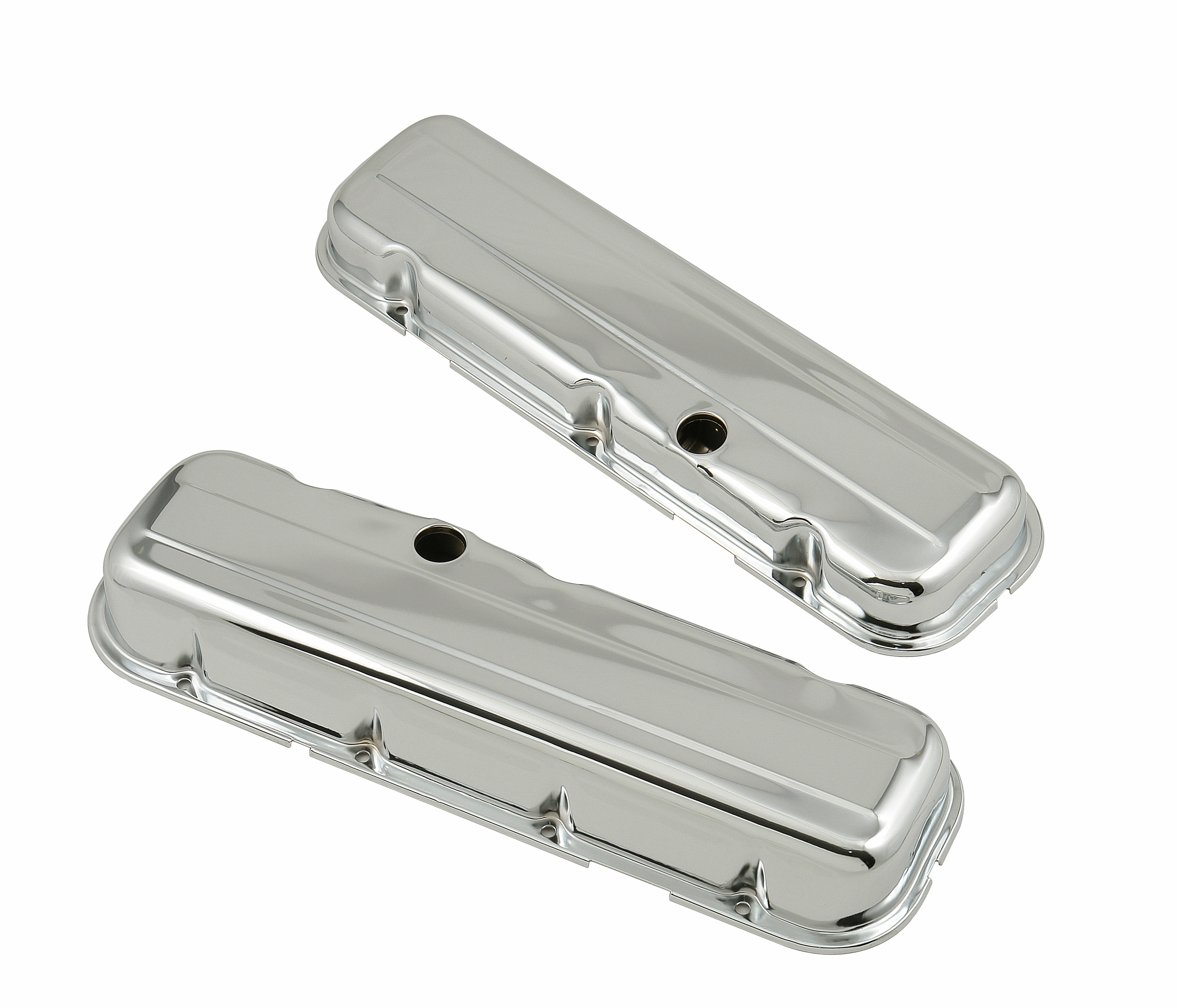 Mr. Gasket 9803 - Chrome Short-Style Valve Covers with Baffles Mr. Gasket 9803 - Chrome Short-Style Valve Covers with Baffles