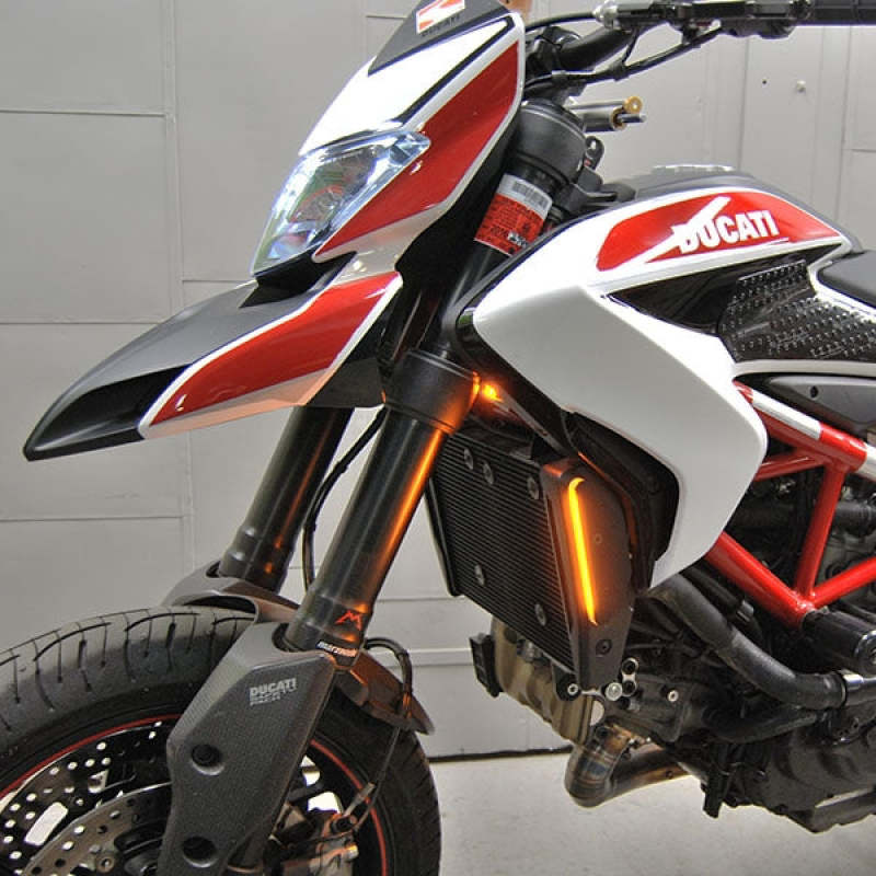 New Rage Cycles HYPER-SMS-L - 13-19 Ducati Hypermotard 939/821 Front Turn Signals w/Load EQ
