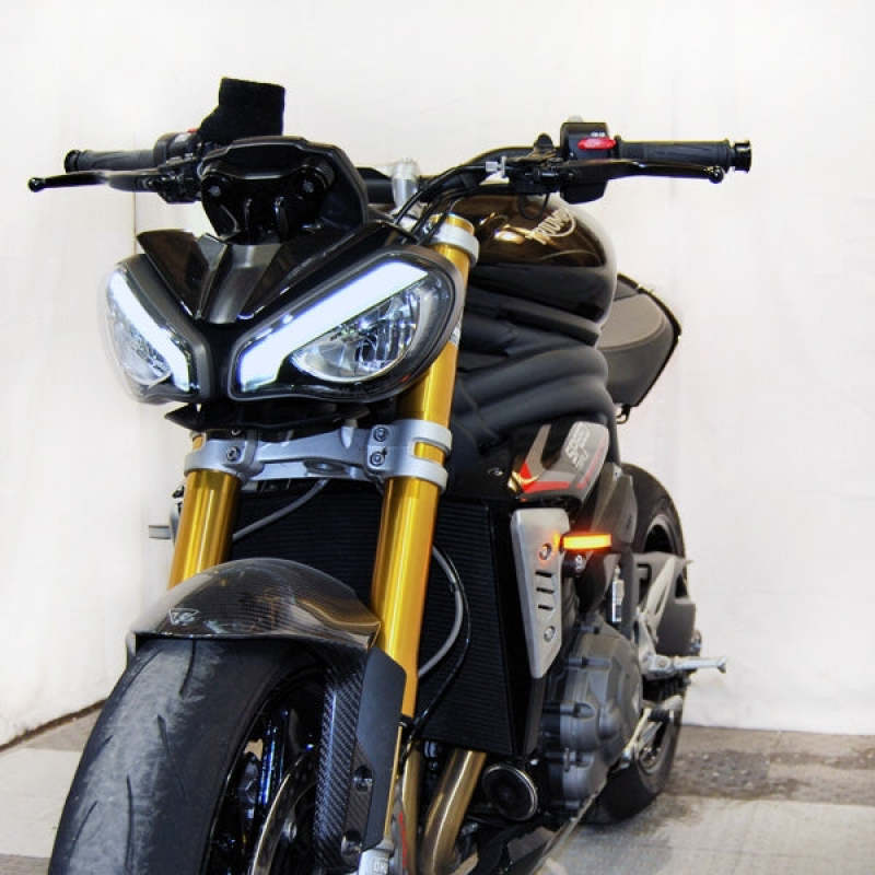 New Rage Cycles TRIPLE-FB - 21+ Triumph Speed Triple 1200 RS Front Turn Signals