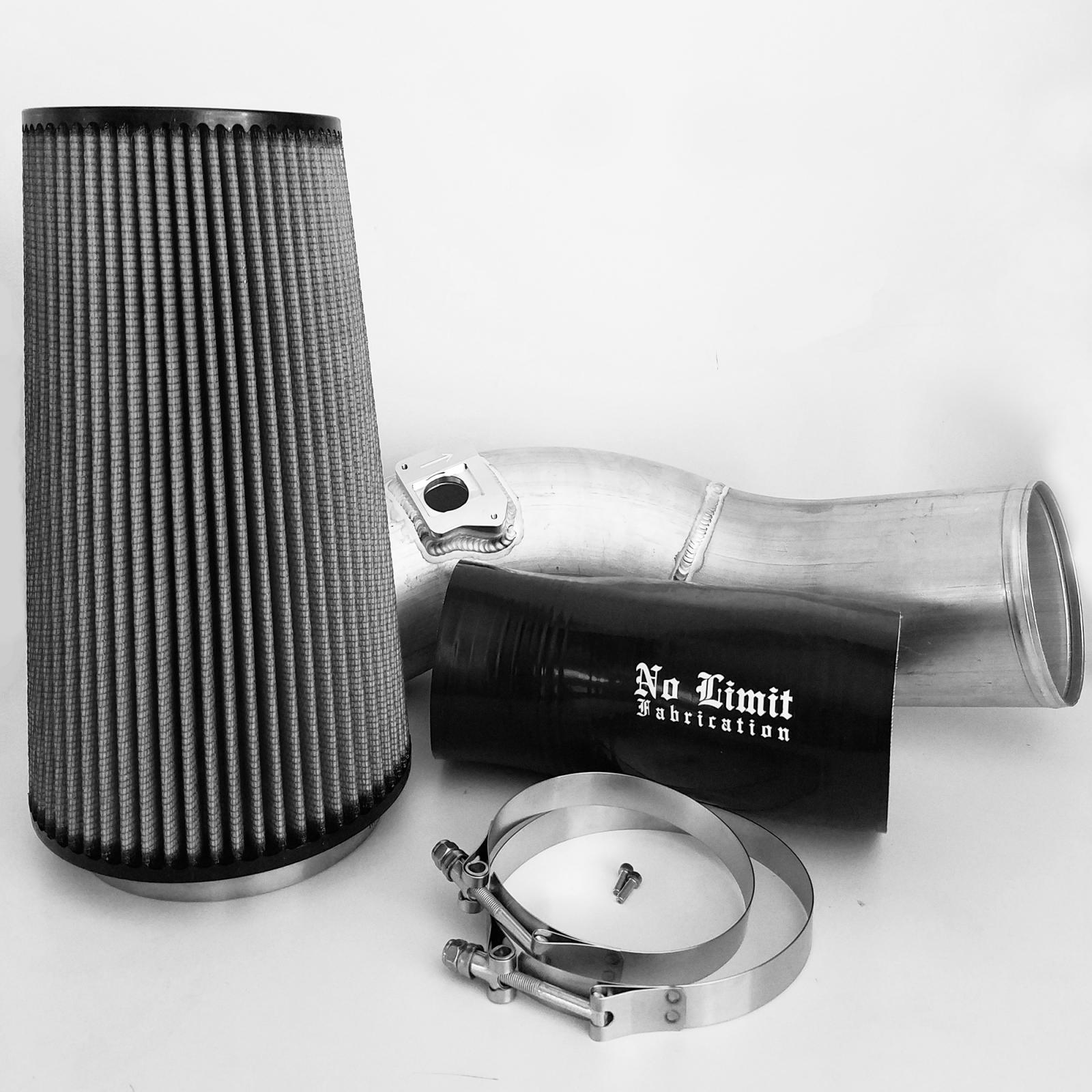 No Limit Fabrication 60CAIRD - 6.0 Cold Air Intake 03-07 Ford Super Duty Power Stroke Raw Dry Filter