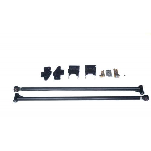 No Limit Fabrication PTBSB45 - Premium 2.0 Inch Diameter Traction Bars Black Semi Gloss Powder Coat for 05-20 Ford Superduty Short Bed with 4.5 Inch Per Axle