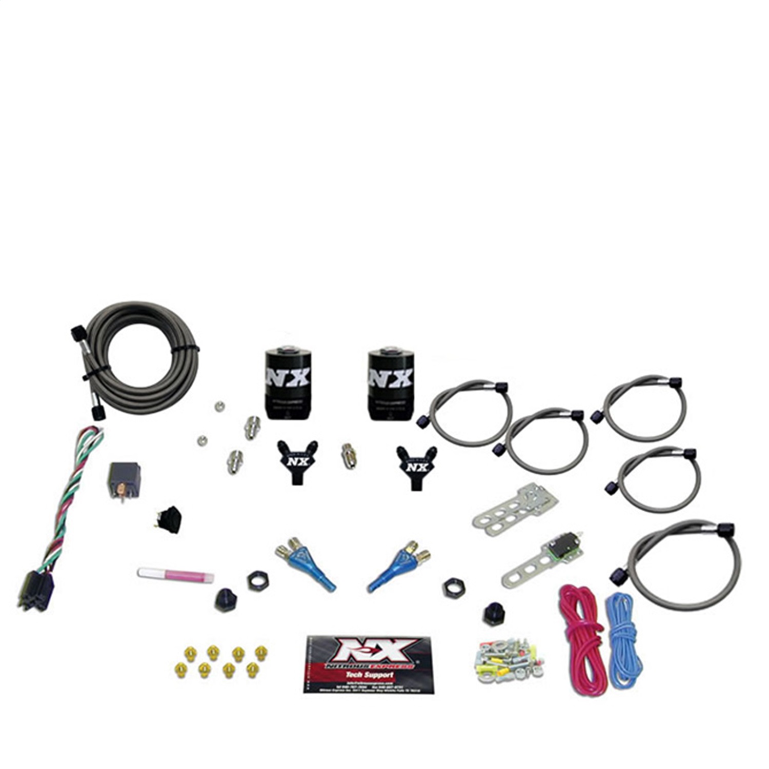 Nitrous Express 20115-00 - Ford EFI Dual Nozzle Nitrous Kit (100-300HP) w/o Bottle