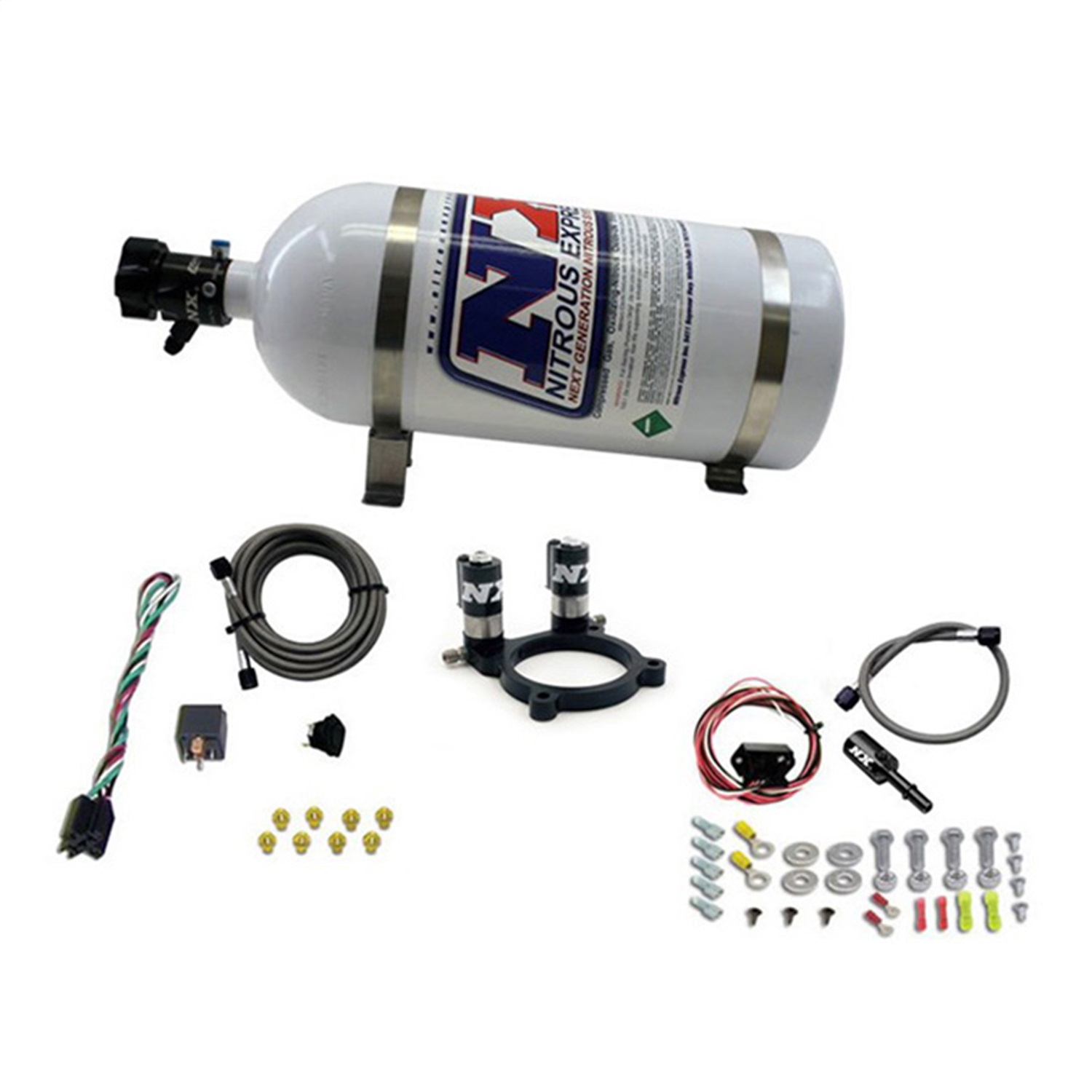 Nitrous Express 20952-10 - Ford 3.5L/3.7L V6 Nitrous Plate Kit w/10lb Bottle Nitrous Express 20952-10 - Ford 3.5L/3.7L V6 Nitrous Plate Kit w/10lb Bottle