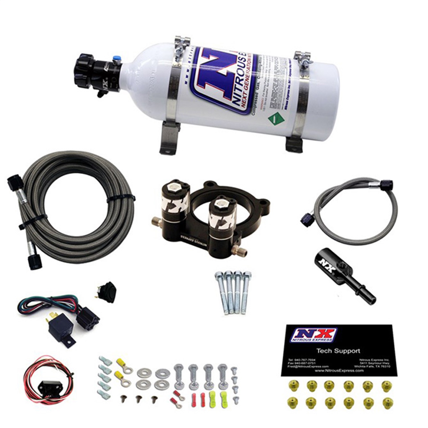 Nitrous Express 20954-05 - Ford 2.3L Ecoboost Nitrous Plate Kit w/5lb Bottle