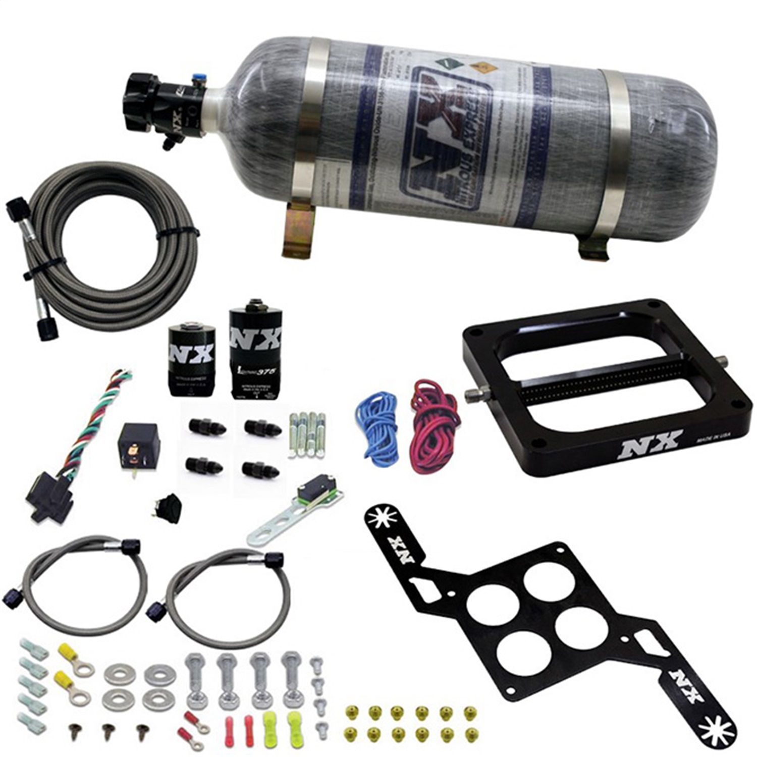 Nitrous Express 55170-12 - 4500 RNC Conventional Nitrous Plate Kit w/.375in Solenoid w/12lb Bottle Nitrous Express 55170-12 - 4500 RNC Conventional Nitrous Plate Kit w/.375in Solenoid w/12lb Bottle