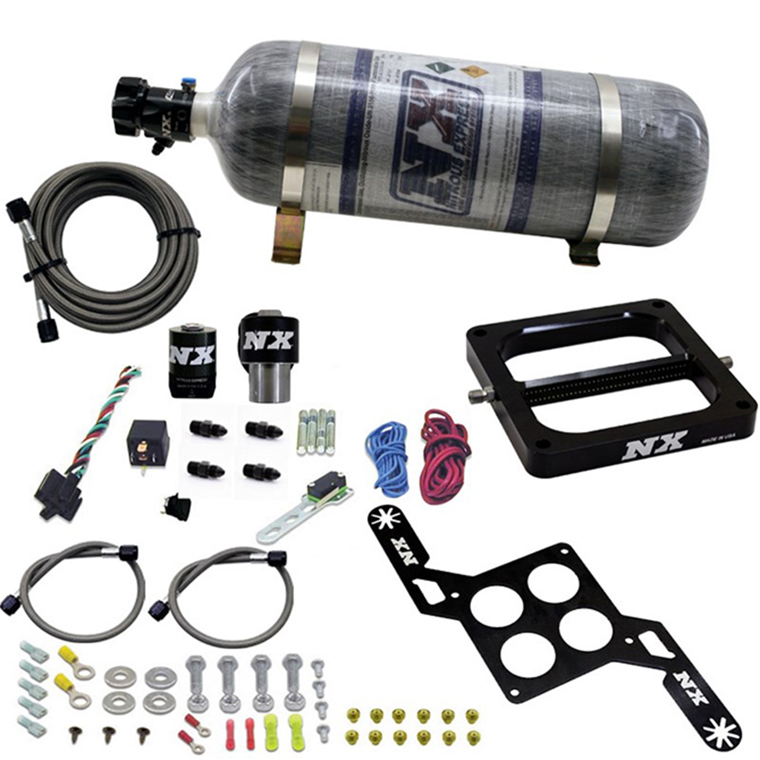 Nitrous Express 55070-12 - Dom/Gasoline (RNC) Nitrous Kit w/12lb Bottle