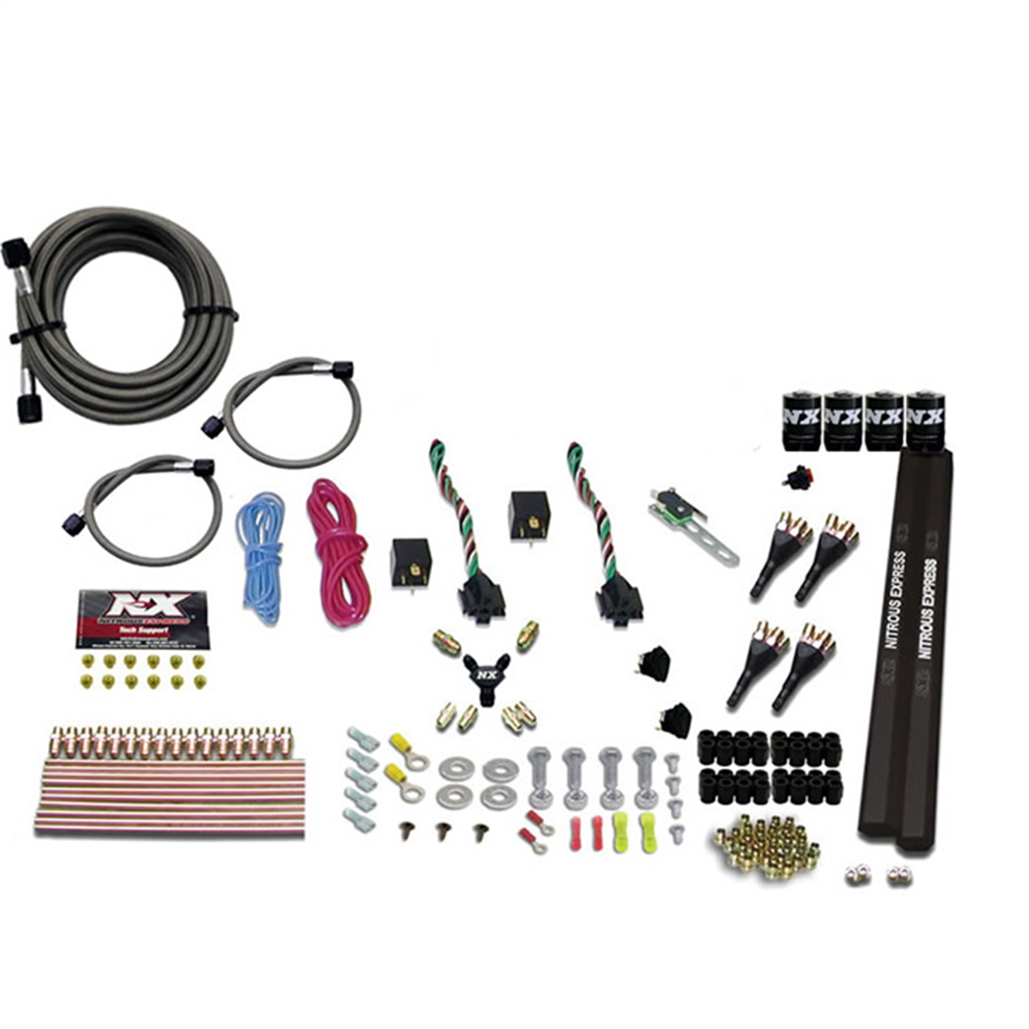 Nitrous Express 90094-00 - 4 Cyl SX2 Nozzle Nitrous Kit (100-300HP x 2) w/o Bottle Nitrous Express 90094-00 - 4 Cyl SX2 Nozzle Nitrous Kit (100-300HP x 2) w/o Bottle