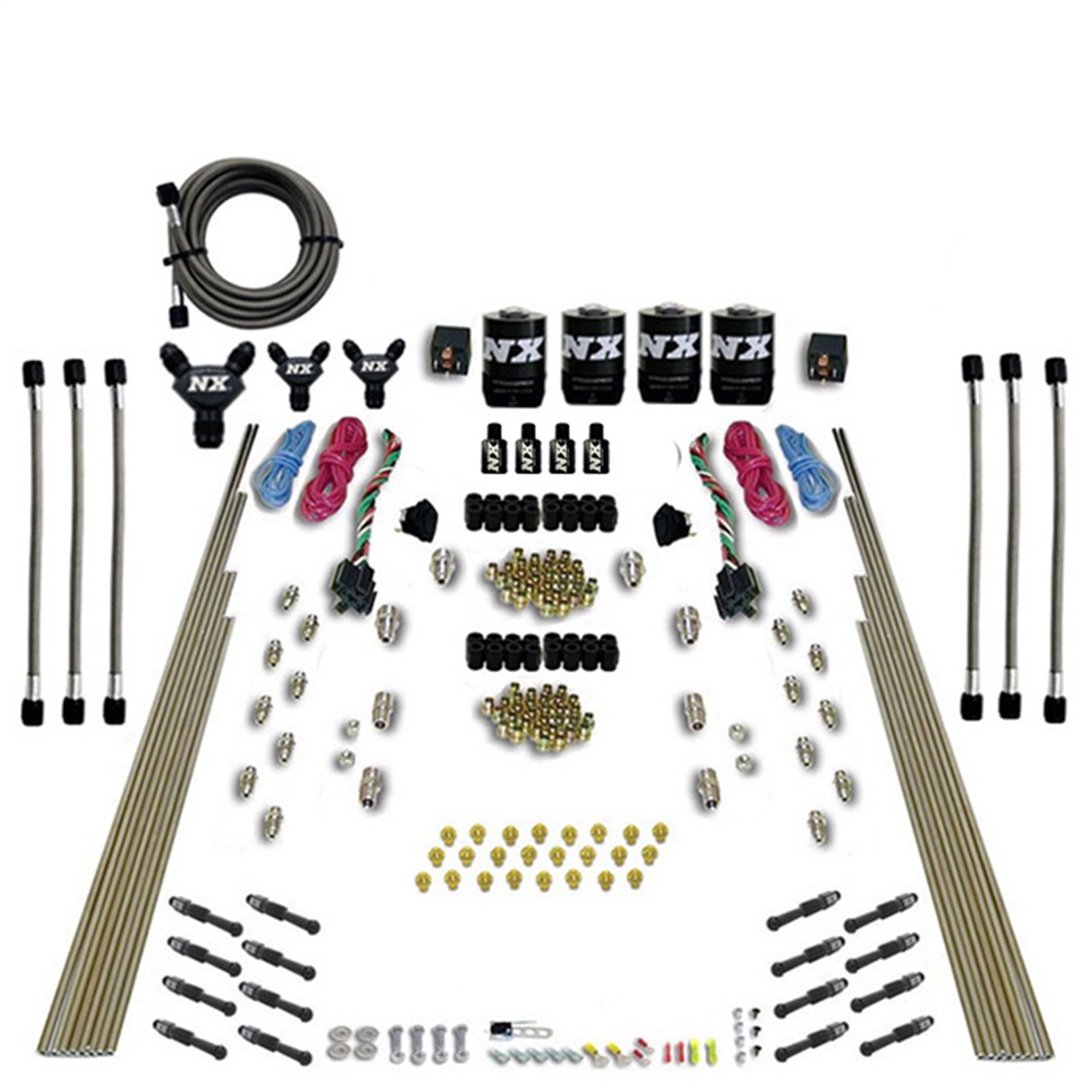 Nitrous Express 93106-00 - 8 Cyl Dry Direct Port Dual Stage 4 Solenoids Nitrous Kit (200-600HP) w/o Bottle Nitrous Express 93106-00 - 8 Cyl Dry Direct Port Dual Stage 4 Solenoids Nitrous Kit (200-600HP) w/o Bottle