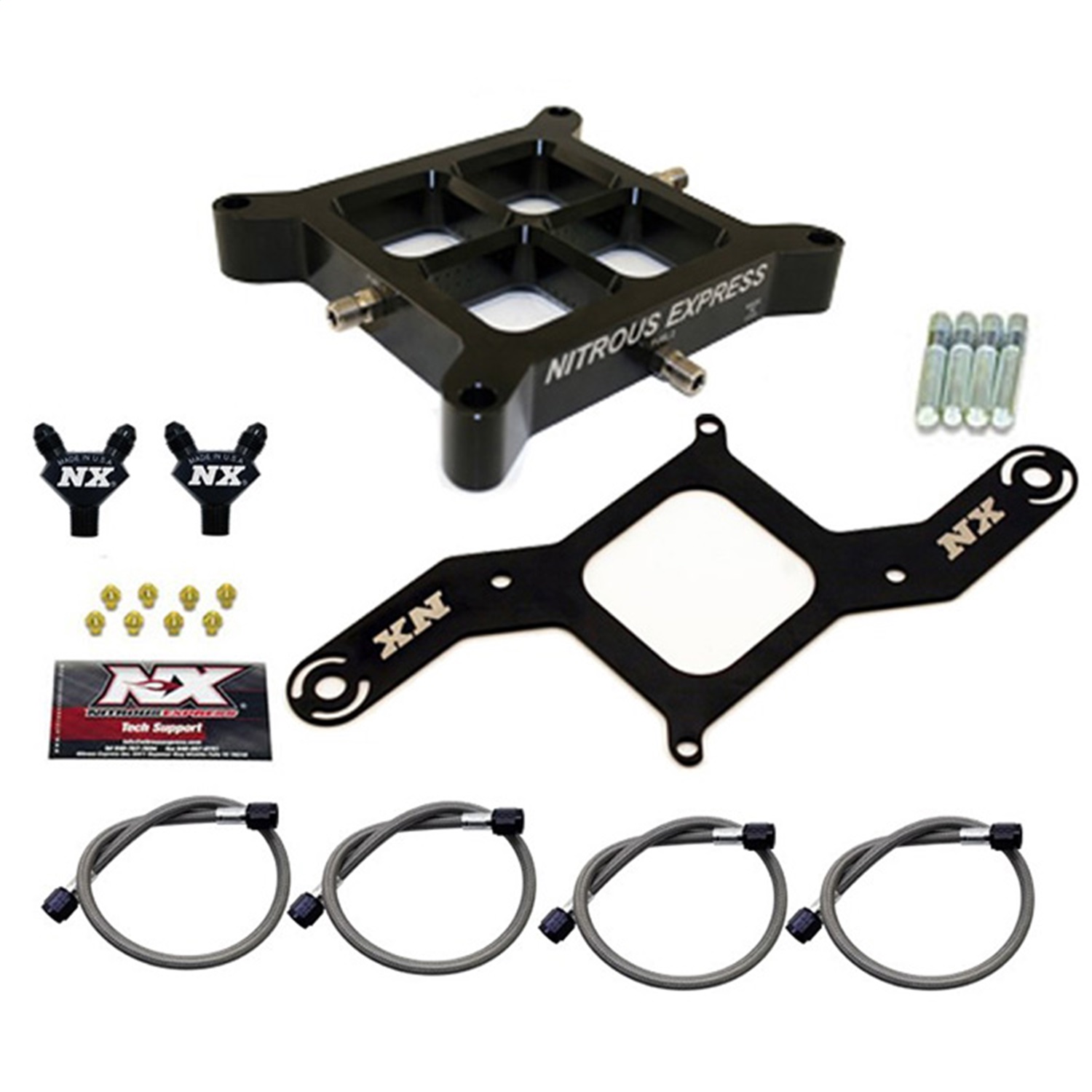 Nitrous Express NX606 - 4150 Crossbar Nitrous Plate Conversion Stage 6 Nitrous Express NX606 - 4150 Crossbar Nitrous Plate Conversion Stage 6