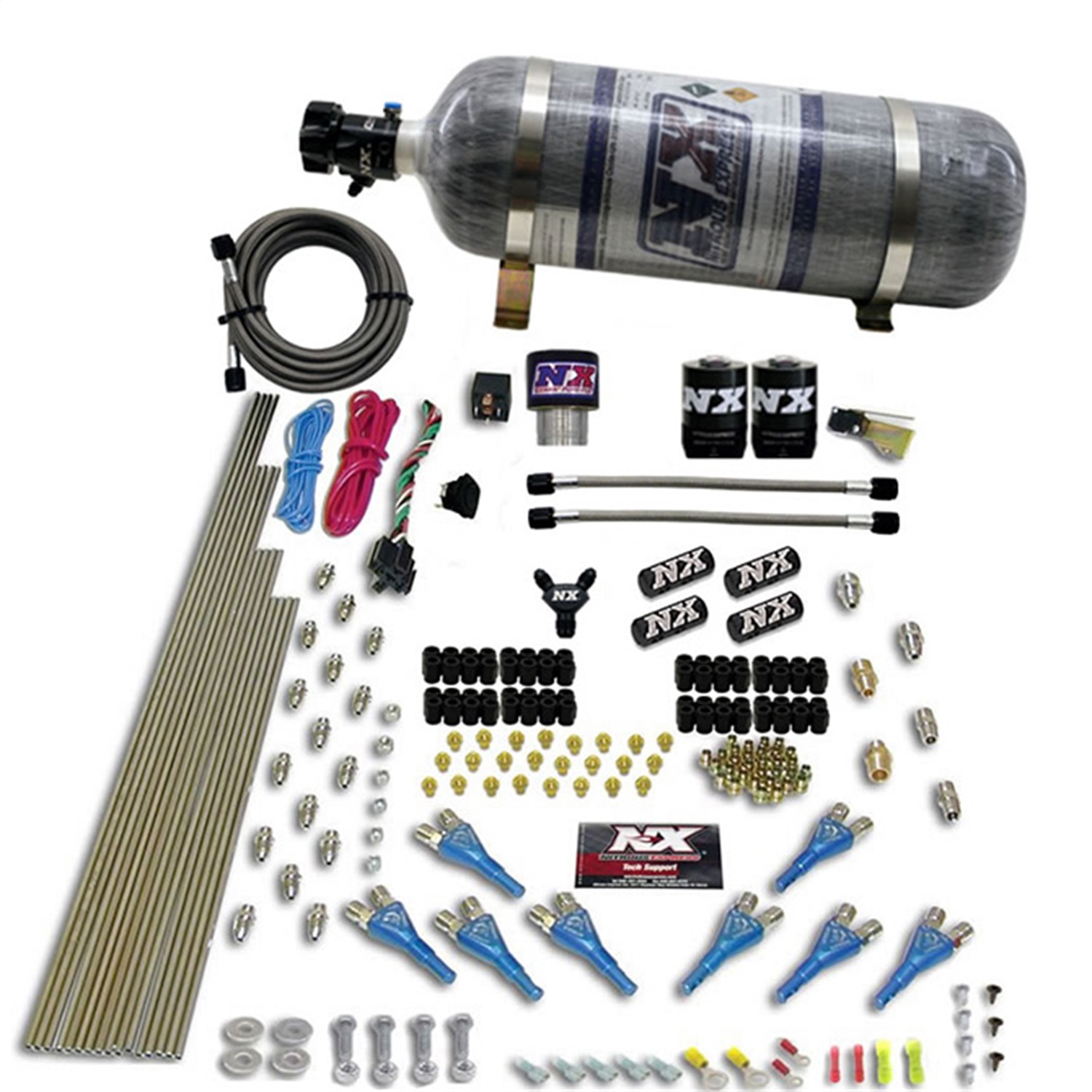 Nitrous Express 90206-12 - Pro-Shk/Gas Nitrous Kit w/Composite Bottle