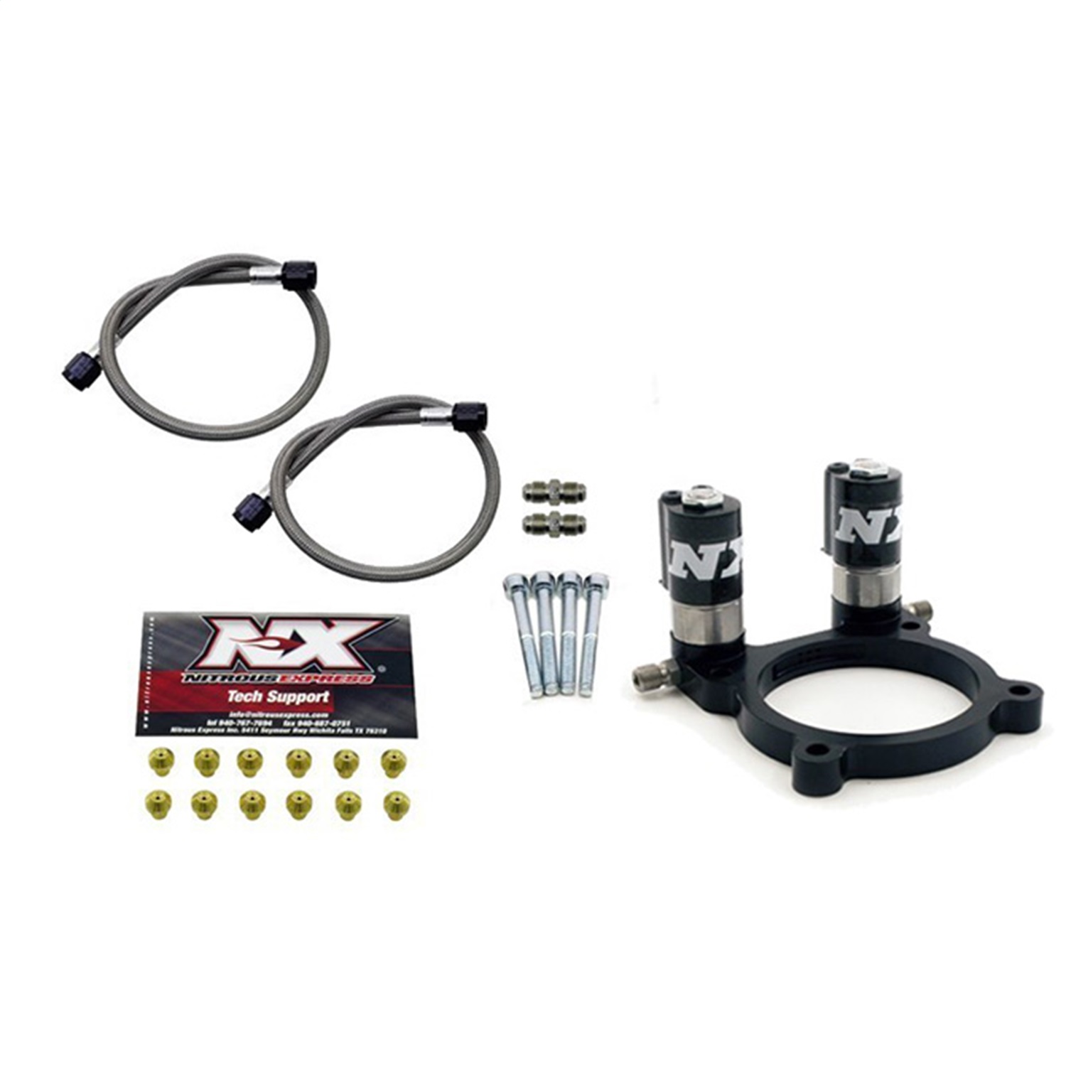 Nitrous Express NX952 - 11-14 Ford Mustang 3.5L/3.7L Nitrous Plate Conversion (w/Integrated Solenoids)