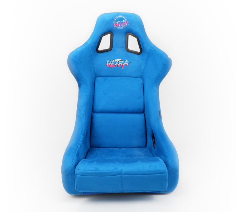 NRG FRP-302BL-ULTRA - FRP Bucket Seat ULTRA Edition - Large (Blue Alcantara/Gold Glitter Back)