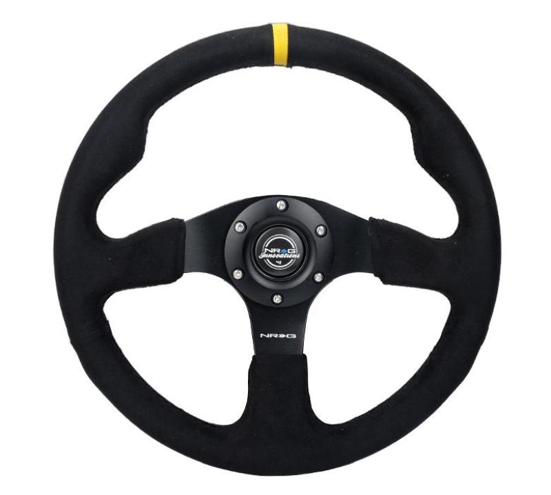 NRG RST-012SA-Y - Reinforced Steering Wheel (350mm/ 3in. Deep) Alcantara w/ Yellow Center w/ Black Stitch NRG RST-012SA-Y - Reinforced Steering Wheel (350mm/ 3in. Deep) Alcantara w/ Yellow Center w/ Black Stitch