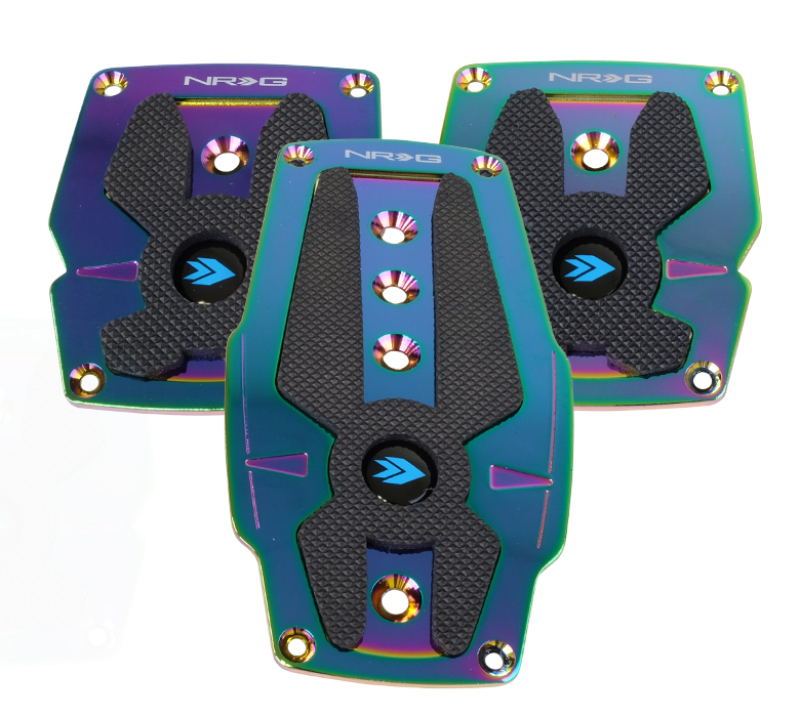 NRG PDL-200MC - Aluminum Sport Pedal M/T - Neochrome w/Black Rubber Inserts NRG PDL-200MC - Aluminum Sport Pedal M/T - Neochrome w/Black Rubber Inserts