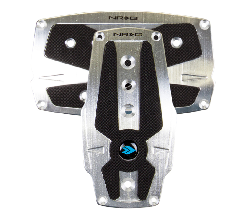 NRG PDL-250SL - Brushed Aluminum Sport Pedal A/T - Silver w/Black Rubber Inserts NRG PDL-250SL - Brushed Aluminum Sport Pedal A/T - Silver w/Black Rubber Inserts