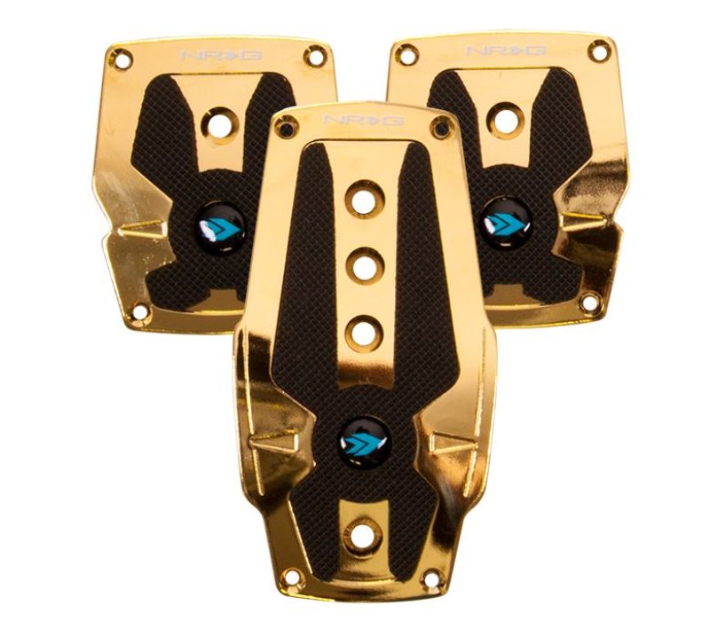 NRG PDL-200CG - Aluminum Sport Pedal M/T - Chrome Gold w/Black Rubber Inserts NRG PDL-200CG - Aluminum Sport Pedal M/T - Chrome Gold w/Black Rubber Inserts