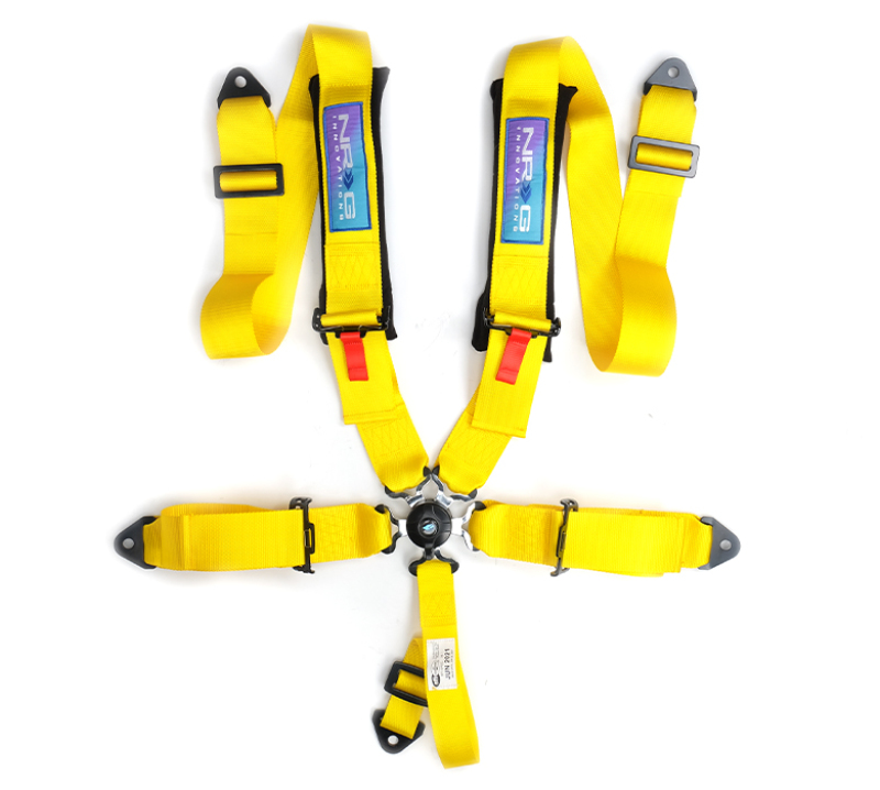 NRG SBH-B6PCYL - 5PT 3in. Seat Belt Harness / Cam Lock - Yellow