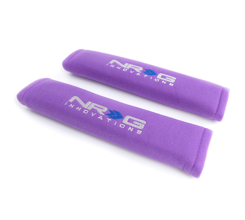 NRG SBP-27PP - Seat Belt Pads 2.7in (Wide) X 11in - Purple(2 Piece) Short