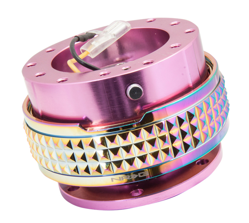 NRG SRK-210PK/MC - Quick Release Kit - Pyramid Edition - Pink Body / Neochrome Pyramid Ring NRG SRK-210PK/MC - Quick Release Kit - Pyramid Edition - Pink Body / Neochrome Pyramid Ring